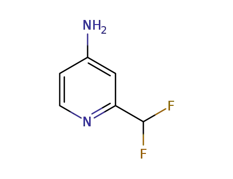 Molecular Structure of 1446509-58-5 (2-(difluoromethyl)pyridin-4-amine)