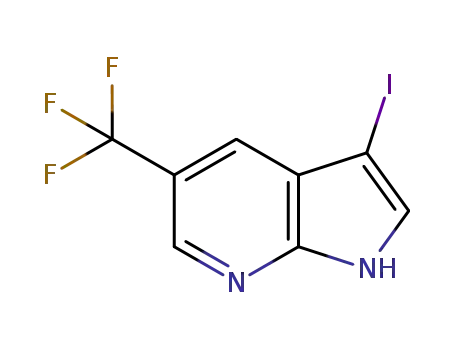 Molecular Structure of 1142192-57-1 (3-Iodo-5-(trifluoromethyl)-1H-pyrrolo[2,3-b]pyridine)