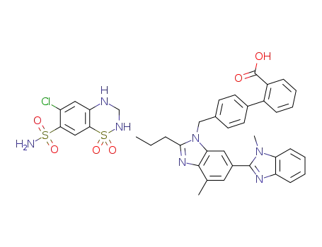 Molecular Structure of 485391-74-0 (Telmisartan-Hydrochlorothiazide)