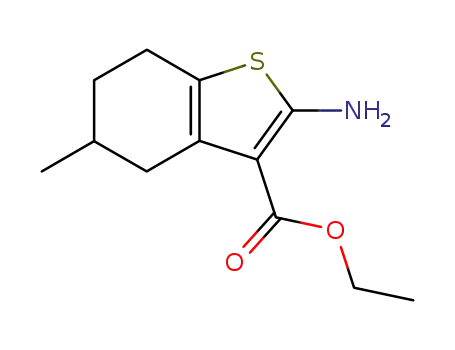Benzo[b]thiophene-3-carboxylic acid,
2-amino-4,5,6,7-tetrahydro-5-methyl-, ethyl ester