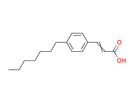 Molecular Structure of 57045-20-2 (2-Propenoic acid, 3-(4-heptylphenyl)-)