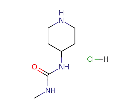 Molecular Structure of 1233951-96-6 (1-methyl-3-(piperidin-4-yl)urea hydrochloride)