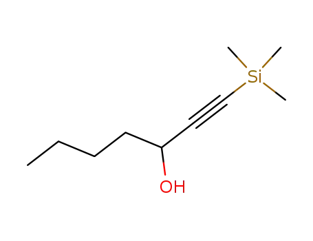 Molecular Structure of 75045-85-1 ((+/-)-1-(trimethylsilyl)hept-1-yn-3-ol)