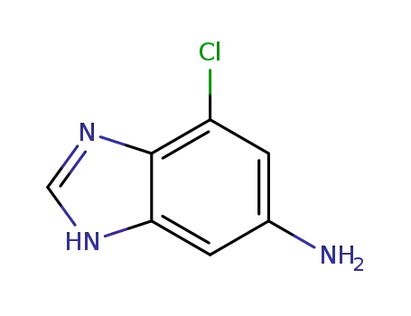 Molecular Structure of 10597-54-3 (1H-Benzimidazol-5-amine,7-chloro-(9CI))