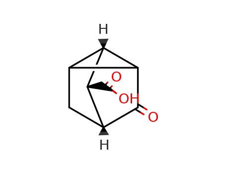 Molecular Structure of 79356-38-0 (Tricyclo[2.2.1.02,6]heptane-3-carboxylic acid, 5-oxo-, (1R,2S,3R,4S,6R)-rel- (9CI))