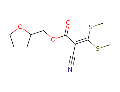 2-Propenoic acid, 2-cyano-3,3-bis(methylthio)-,
(tetrahydro-2-furanyl)methyl ester
