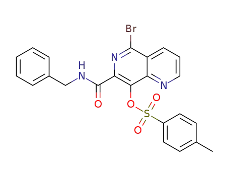 7-(benzylcarbamoyl)-5-bromo-1,6-naphthyridin-8-yl 4-methylbenzenesulfonate