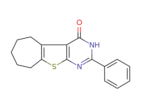 4H-Cyclohepta(4,5)thieno(2,3-d)pyrimidin-4-one, 1,5,6,7,8,9-hexahydro-2-phenyl-