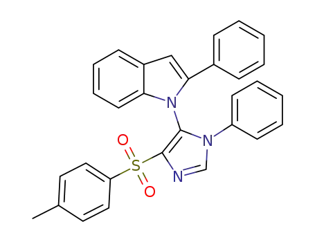 1-phenyl-5-(2-phenyl-1H-indol-1-yl)-4-(p-tolylsulfonyl)-1H-imidazole