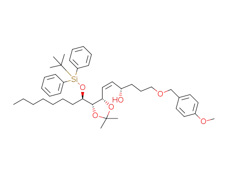 (S,Z)-1-((4S,5S)-5-((R)-1-(tert-butyldiphenylsilyloxy)octyl)-2,2-dimethyl-1,3-dioxolan-4-yl)-6-(4-methoxybenzyloxy)hex-1-en-3-ol