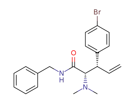 Molecular Structure of 1581720-29-7 ((2S,3S)-N-benzyl-3-(4-bromophenyl)-2-(dimethylamino)pent-4-enamide)