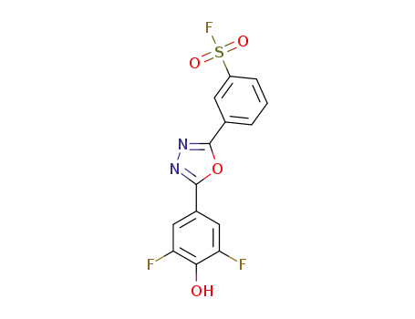3-(5-(3,5-difluoro-4-hydroxyphenyl)-1,3,4-oxadiazol-2-yl)benzene-1-sulfonyl fluoride
