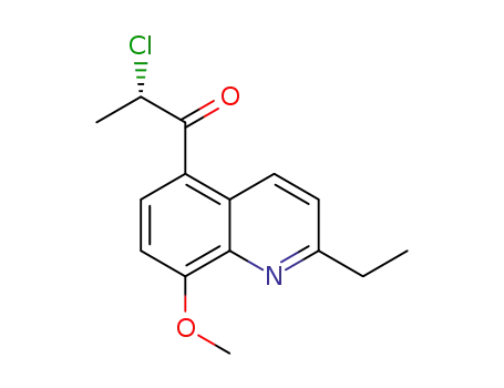 Molecular Structure of 1421045-80-8 ((S)-2-chloro-1-(2-ethyl-8-methoxyquinolin-5-yl)propan-1-one)