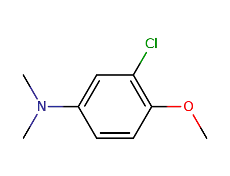 Molecular Structure of 102236-21-5 (3-chloro-4-methoxy-N,N-dimethylaniline)