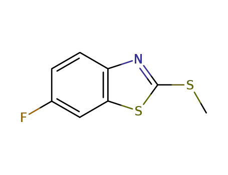 Molecular Structure of 401567-35-9 (Benzothiazole, 6-fluoro-2-(methylthio)- (9CI))