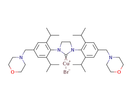 (1,3-bis(2,6-diisopropyl-4-(morpholinomethyl)phenyl)imidazolidin-2-ylidene)copper(I) bromide