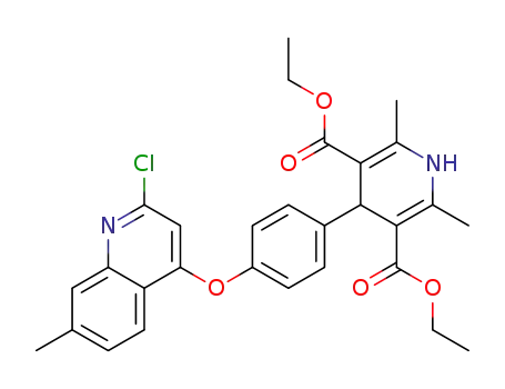 diethyl 4-(4-(2-chloro-7-methylquinolin-4-yloxy)phenyl)-2,6-dimethyl-1,4-dihydropyridine-3,5-dicarboxylate