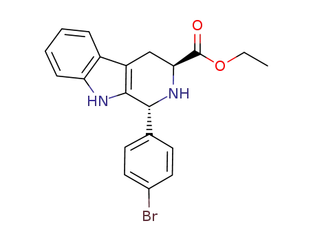 Molecular Structure of 1227610-63-0 (trans-1-(4-bromo-phenyl)-1,2,3,4-tetrahydro-9H-β-carboline-3-carboxylic acid ethyl ester)