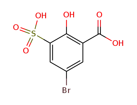 Molecular Structure of 6201-88-3 (2-hydroxyl-3-carboxyl-5-bromobenzenesulfonic acid)