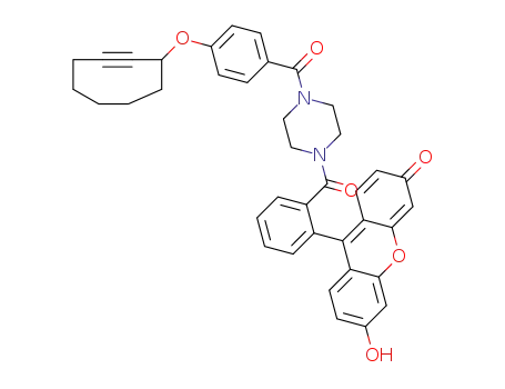 9-(2-{4-[4-(cyclooct-2-yn-1-yloxy)benzoyl]piperazine-1-carbonyl}-phenyl)-6-hydroxy-3H-xanthen-3-one
