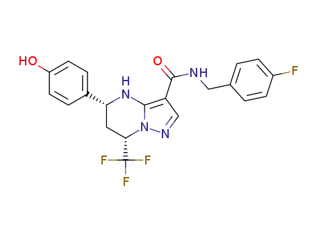 (5R,7S)-5-(4-hydroxyphenyl)-7-(trifluoromethyl)-4,5,6,7-tetrahydropyrazolo[1,5-a]pyrimidine-3-carboxylic acid 4-fluoro-benzylamide