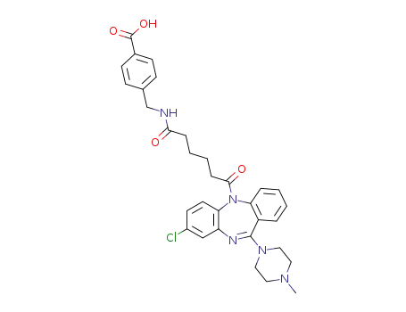 4-({6-[8-Chloro-11-(4-methyl-piperazin-1-yl)-dibenzo[b,e]-[1,4]diazepin-5-yl]6-oxo-hexanoylamino}-methyl)-benzoic acid