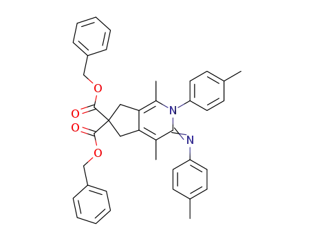 Molecular Structure of 1607479-71-9 (1,4-dimethyl-2-p-tolyl-3-p-tolylimino-2,3,5,7-tetrahydro[2]pyridine-6,6-dicarboxylic acid dibenzyl ester)