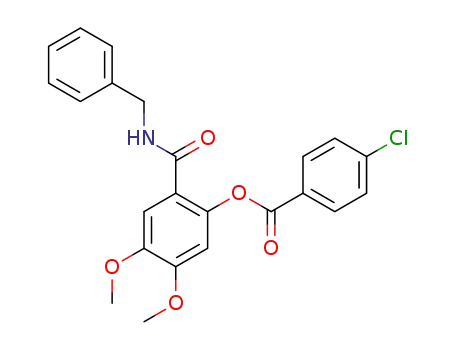 Molecular Structure of 1613320-07-2 (2-(benzylcarbamoyl)-4,5-dimethoxyphenyl 4-chlorobenzoate)