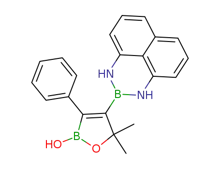Molecular Structure of 1611477-88-3 (5,5-dimethyl-4-(1H-naphtho[1,8-de][1,3,2]diazaborinin-2(3H)-yl)-3-phenyl-1,2-oxaborol-2(5H)-ol)