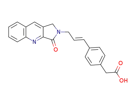 (E)-N-{4-[3-(3-oxo-1H-pyrrolo[3,4-b]quinolin-2(3H)-yl)prop-1-enyl]phenyl}acetic acid