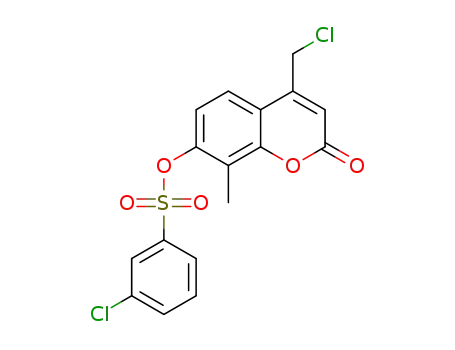 4-(chloromethyl)-8-methyl-2-oxo-2H-chromen-7-yl 3-chlorobenzenesulfonate