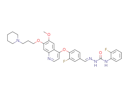 (E)-N<SUP>4</SUP>-(2-fluorophenyl)-N<SUP>1</SUP>-(3-fluoro-4-(6-methoxy-7-(3-(piperidin-1-yl)propoxy)quinoline-4-yloxy)benzylidene)semicarbazide