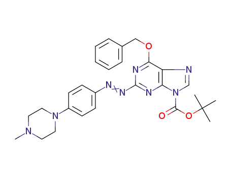 tert-butyl 6-(benzyloxy)-2-((4-(4-methylpiperazin-1-yl)phenyl)diazenyl)-9H-purine-9-carboxylate