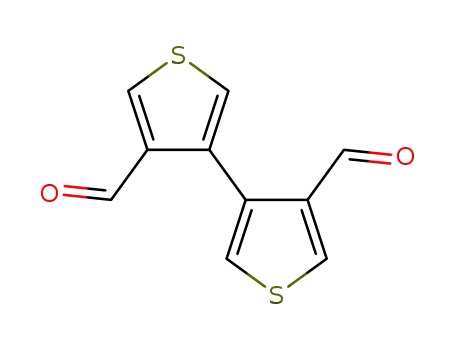 Molecular Structure of 23062-32-0 (4-(4-formylthiophen-3-yl)thiophene-3-carbaldehyde)