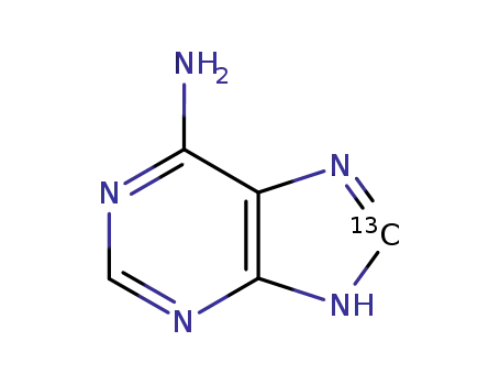 Molecular Structure of 86967-48-8 (<8-<sup>13</sup>C>adenine)