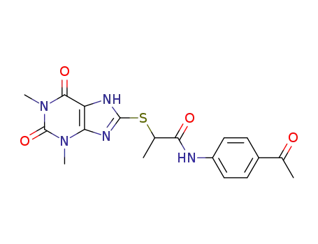 N-(4-acetylphenyl)-2-(1,3-dimethyl-2,6-dioxo-2,3,6,7-tetrahydro-1H-purin-8-ylsulfanyl)propionamide