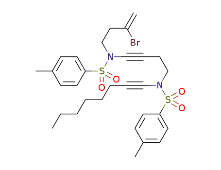 N-(3-bromobut-3-en-1-yl)-4-methyl-N-(4-(4-methyl-N-(oct-1-yn-1-yl)phenylsulfonamido)but-1-yn-1-yl)benzenesulfonamide