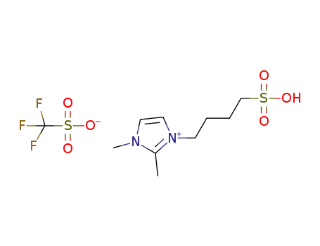 Molecular Structure of 1402671-71-9 (1-butylsulfonic-2,3-dimethylimidazolium trifluoromethanesulfonate)