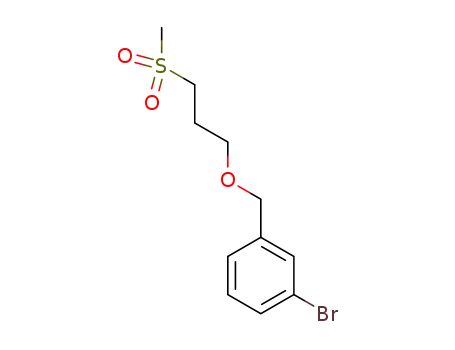 Molecular Structure of 1429427-46-2 (1-bromo-3-((3-(methylsulfonyl)propoxy)methyl)benzene)