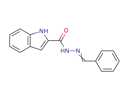 Molecular Structure of 15315-50-1 (N'-benzylidene-1H-indole-2-carbohydrazide)