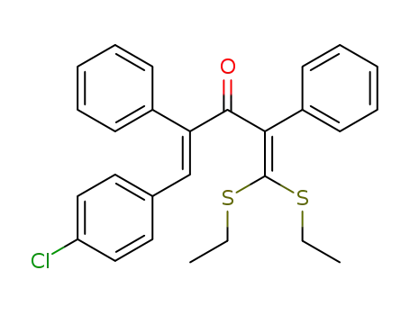 (E)-5-(4-chlorophenyl)-1,1-bis(ethylthio)-2,4-diphenylpenta-1,4-dien-3-one