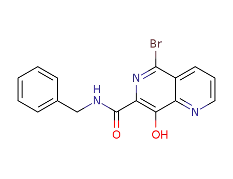 N-benzyl-5-bromo-8-hydroxy-1,6-naphthyridine-7-carboxamide