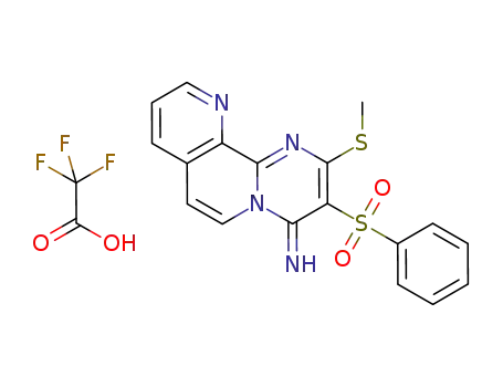 7-benzenesulfonyl-6-methylsulfanyl-4,5,8atriaza-phenanthren-8-ylideneamine monotrifluoroacetate