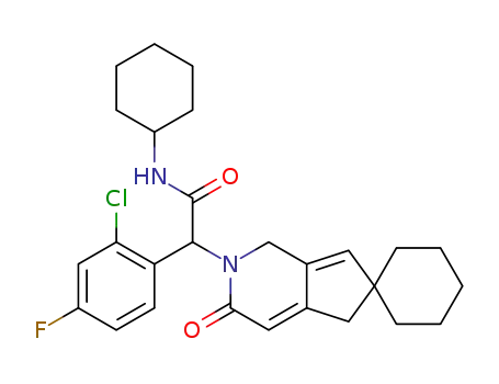 2-(2-chloro-4-fluorophenyl)-N-cyclohexyl-2-(3'-oxospiro[cyclohexane-1,6'-cyclopenta[c]pyridin]-2'(1'H,3'H,5'H)-yl)acetamide