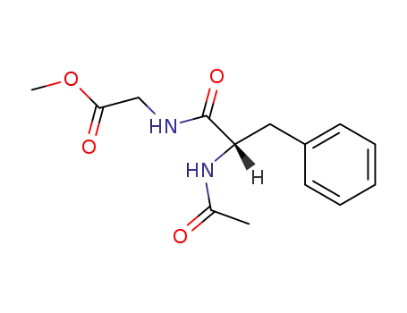 Molecular Structure of 7625-55-0 (Glycine, N-(N-acetyl-L-phenylalanyl)-, methyl ester)
