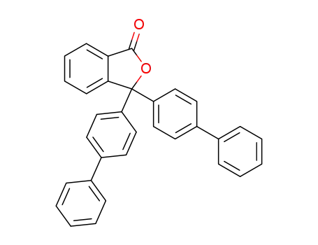 Molecular Structure of 92688-34-1 (1(3H)-Isobenzofuranone, 3,3-bis([1,1'-biphenyl]-4-yl)-)