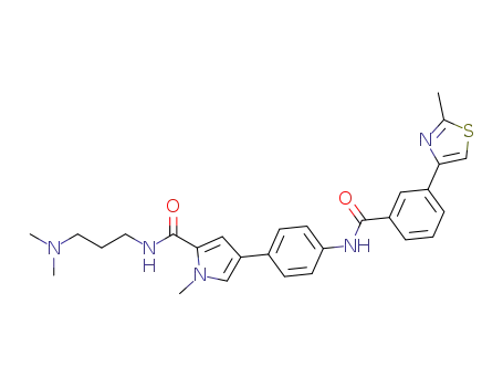 4-(4-(3-(2-methylthiazol-4-yl)benzamido)phenyl)-N-(3-(dimethylamino)propyl)-1-methyl-1H-pyrrole-2-carboxamide