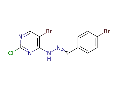 2-(4-bromobenzylidene)-1-(5-bromo-2-chloropyrimidin-4-yl)hydrazine