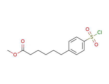 6-(4-chlorosulfonyl-phenyl)hexanoic acid methyl ester