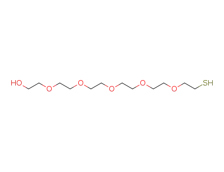 Molecular Structure of 194425-46-2 (3,6,9,12,15-Pentaoxaheptadecan-1-ol, 17-mercapto-)